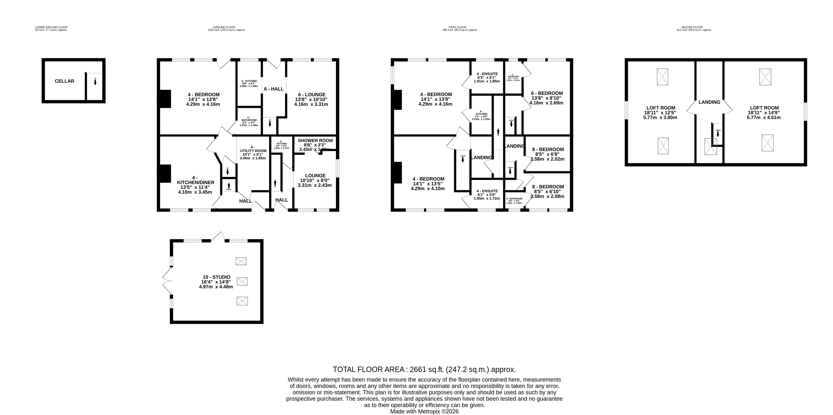 4, 6, 8 and 10 Church Street, Haworth BD22 8DR floorplan
