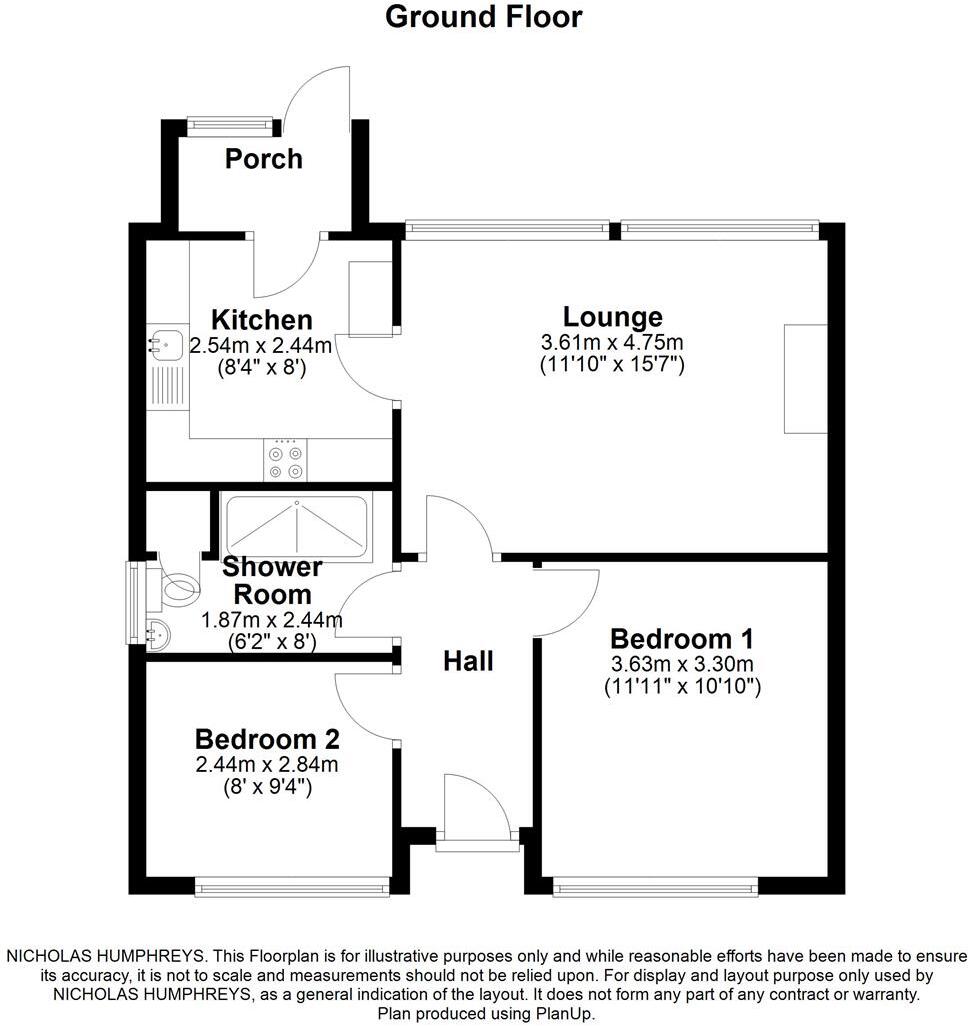 1 Ticknall Road, Hartshorne, Swadlincote, Derbyshire DE11 7AS floorplan