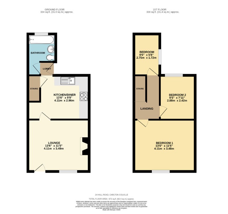 28 Hall Road, Carlton Colville, Lowestoft NR33 8BT floorplan