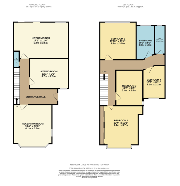 216 East Park Road, Leicester LE5 5FD floorplan