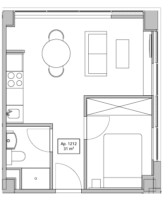Apartment 1212, West Point, 501 Chester Road, Old Trafford, Manchester M16 9QY floorplan