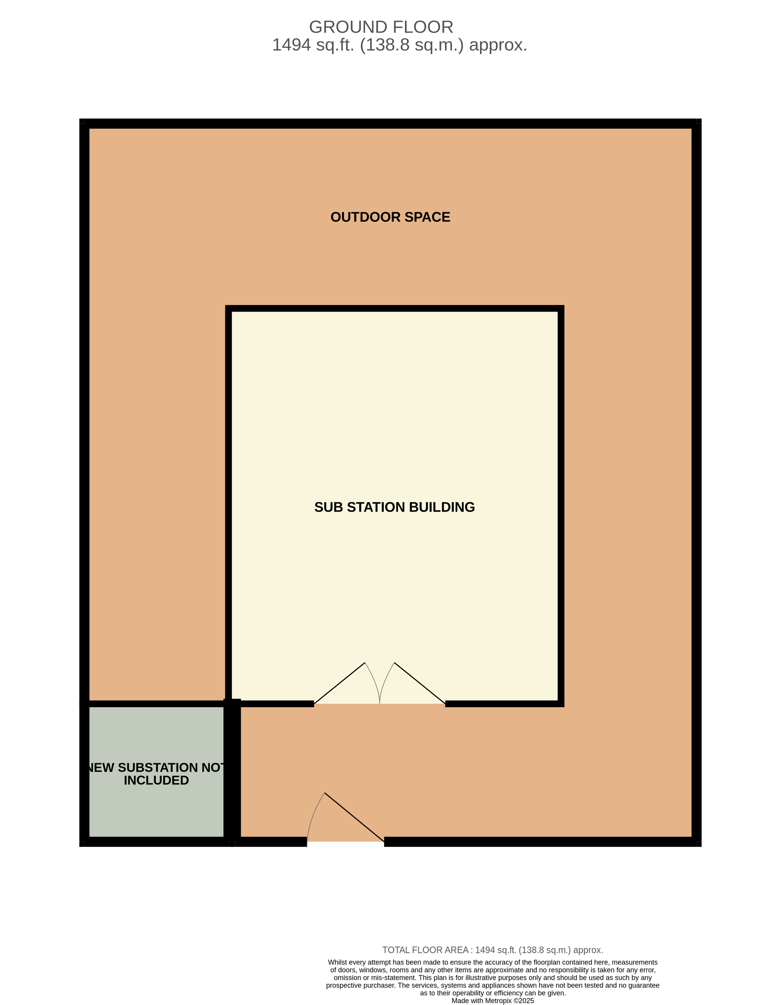 Former Substation, To rear of 345 Stamford Road, Kettering, Northamptonshire NN16 9SY floorplan