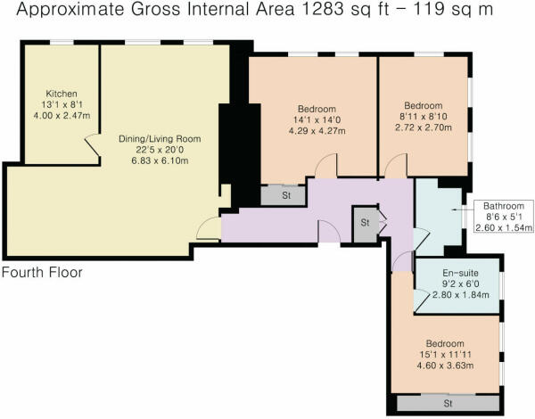 Flat 12, 53-55 Lancaster Gate, London W2 3NA floorplan