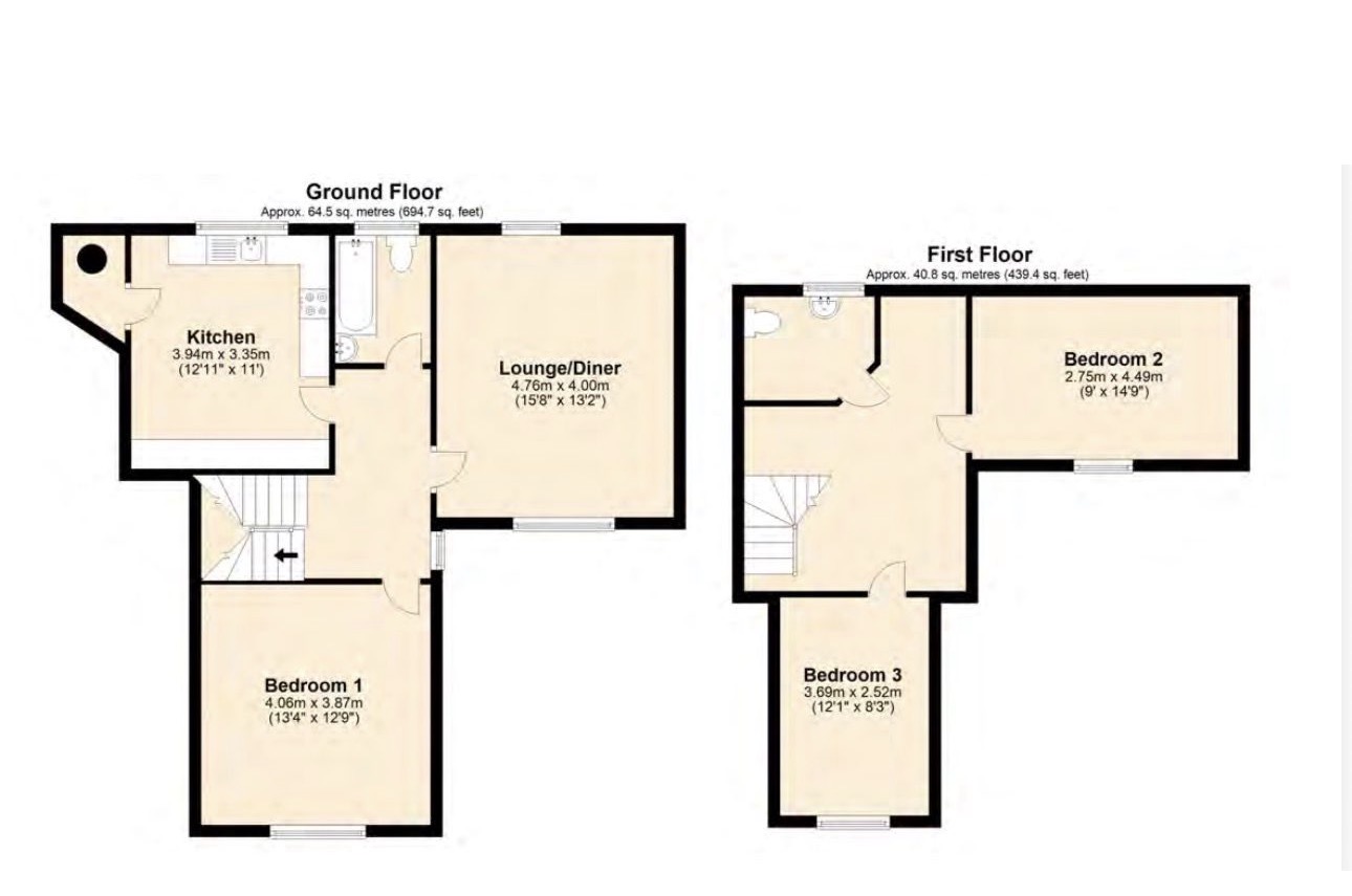 21 & 21A East Street, Okehampton EX20 1AT floorplan