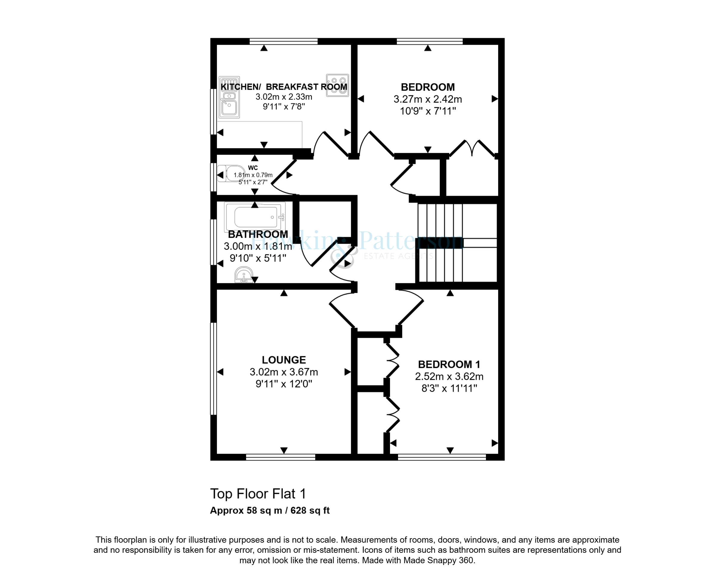 Northwick House (Including Flats 1, 2 & 3), Coopers Lane, Evesham WR11 1BY floorplan