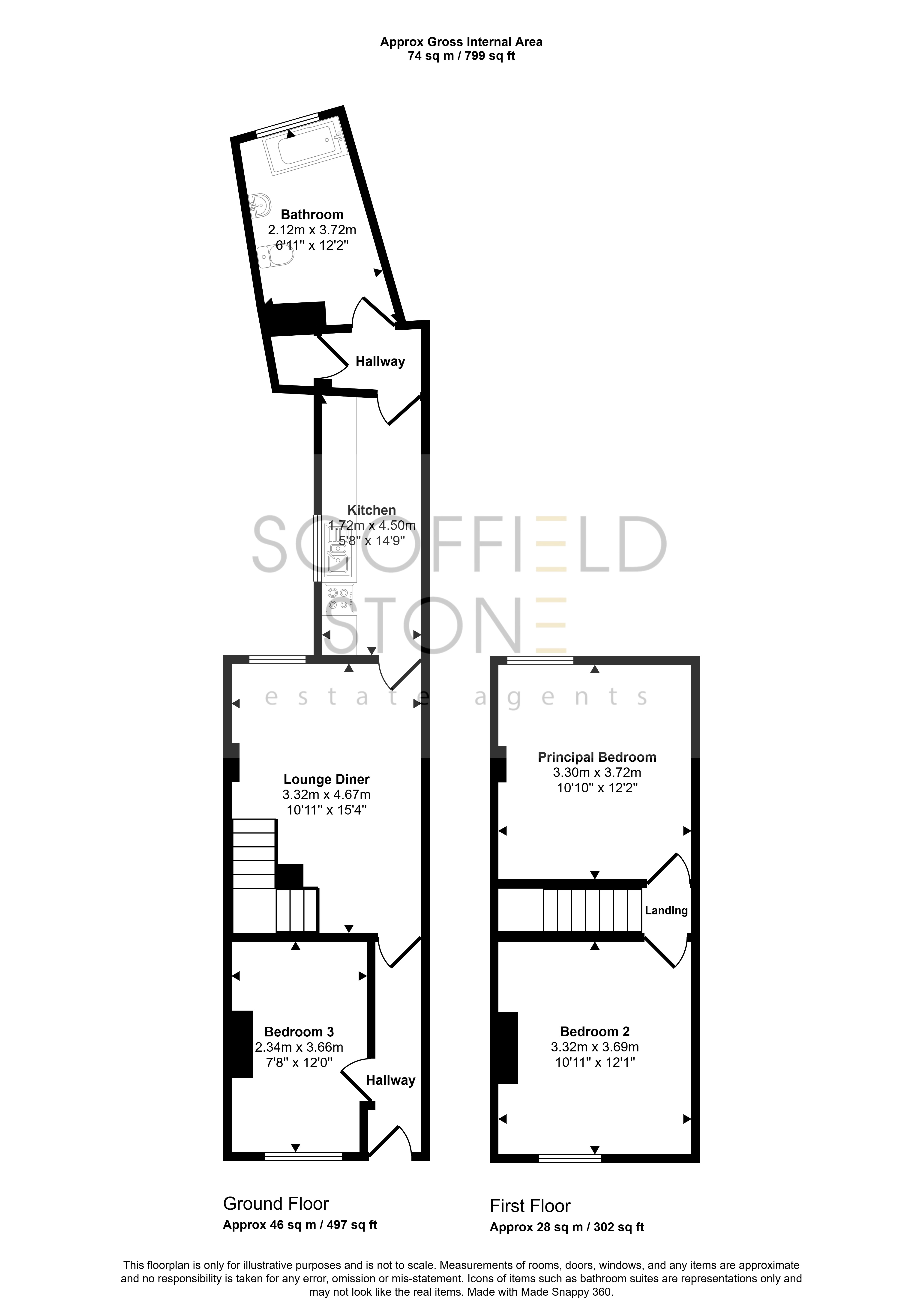 52 Newdigate Street, Derby DE23 8UY floorplan