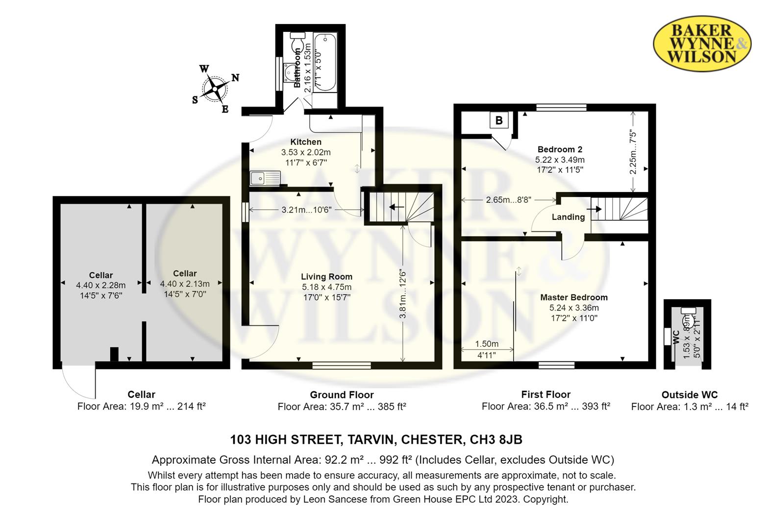 Rock View, 103 High Street, Tarvin, Chester CH3 8JA floorplan