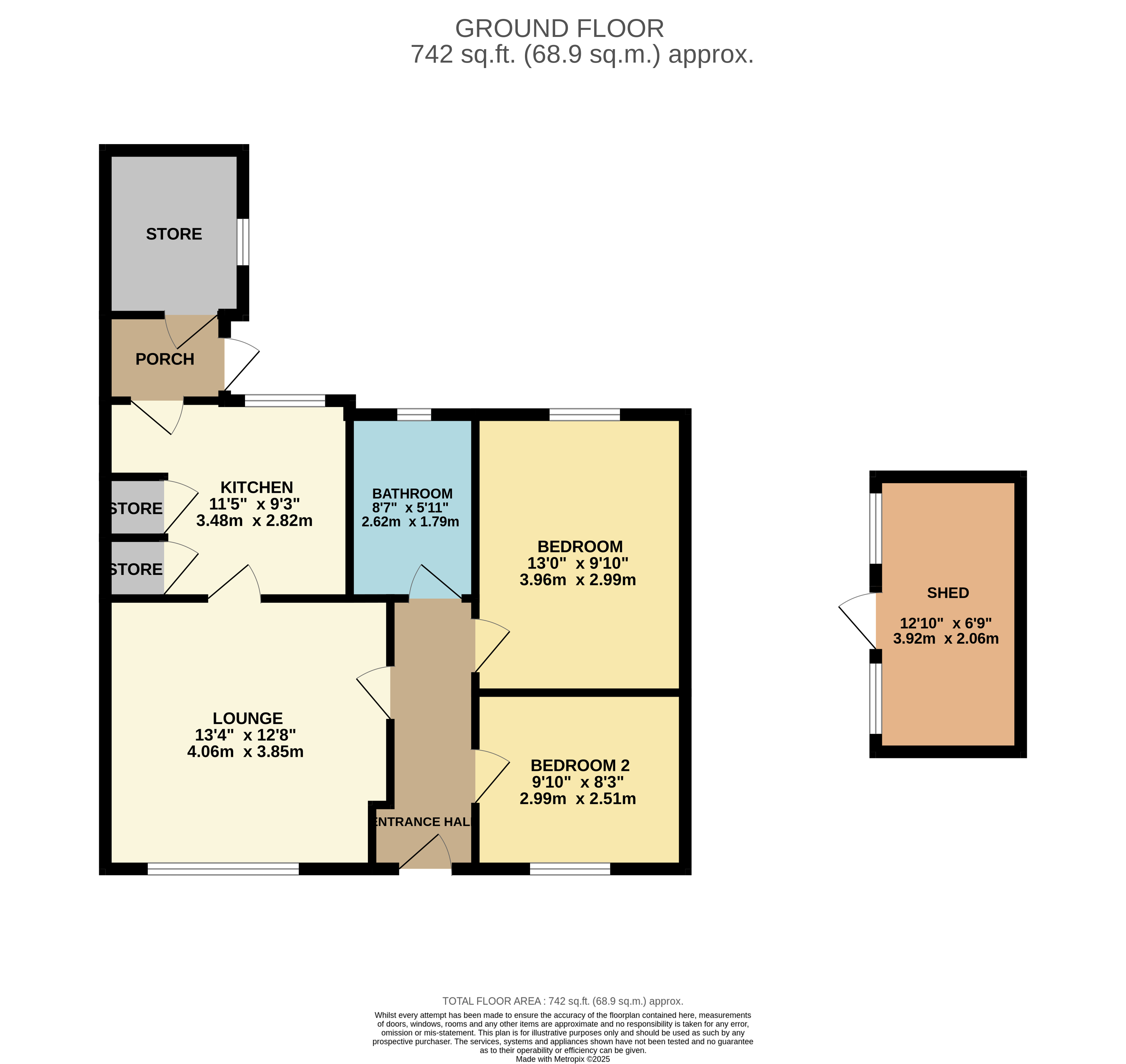 2 Miller Way, Brampton, Huntingdon PE28 4RR floorplan