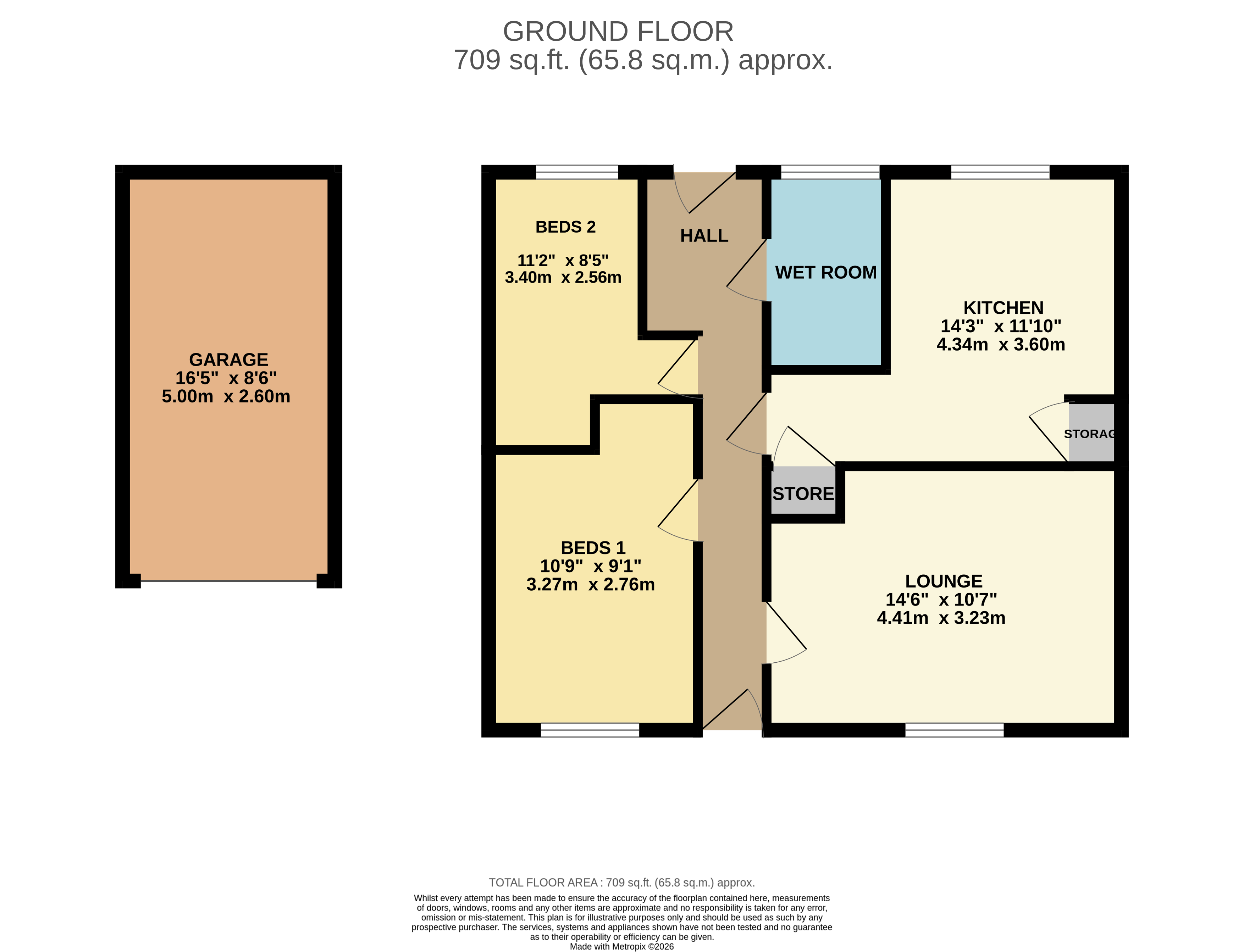 1 Moorfield Way, Great Stukeley, Huntingdon PE28 4AW floorplan