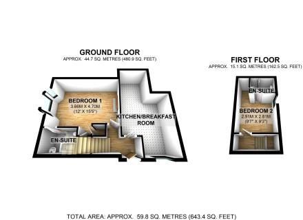 Flats 1, 2 and 3, Cherrys Yard, Backway Road, Bicester OX26 6PD floorplan