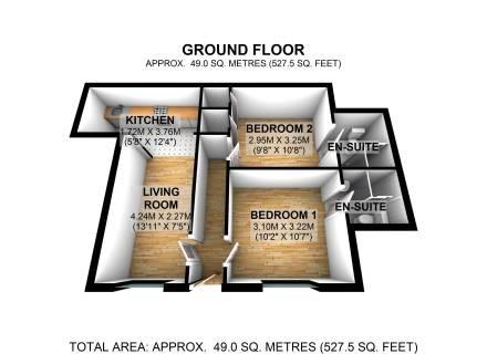 Flats 1, 2 and 3, Cherrys Yard, Backway Road, Bicester OX26 6PD floorplan