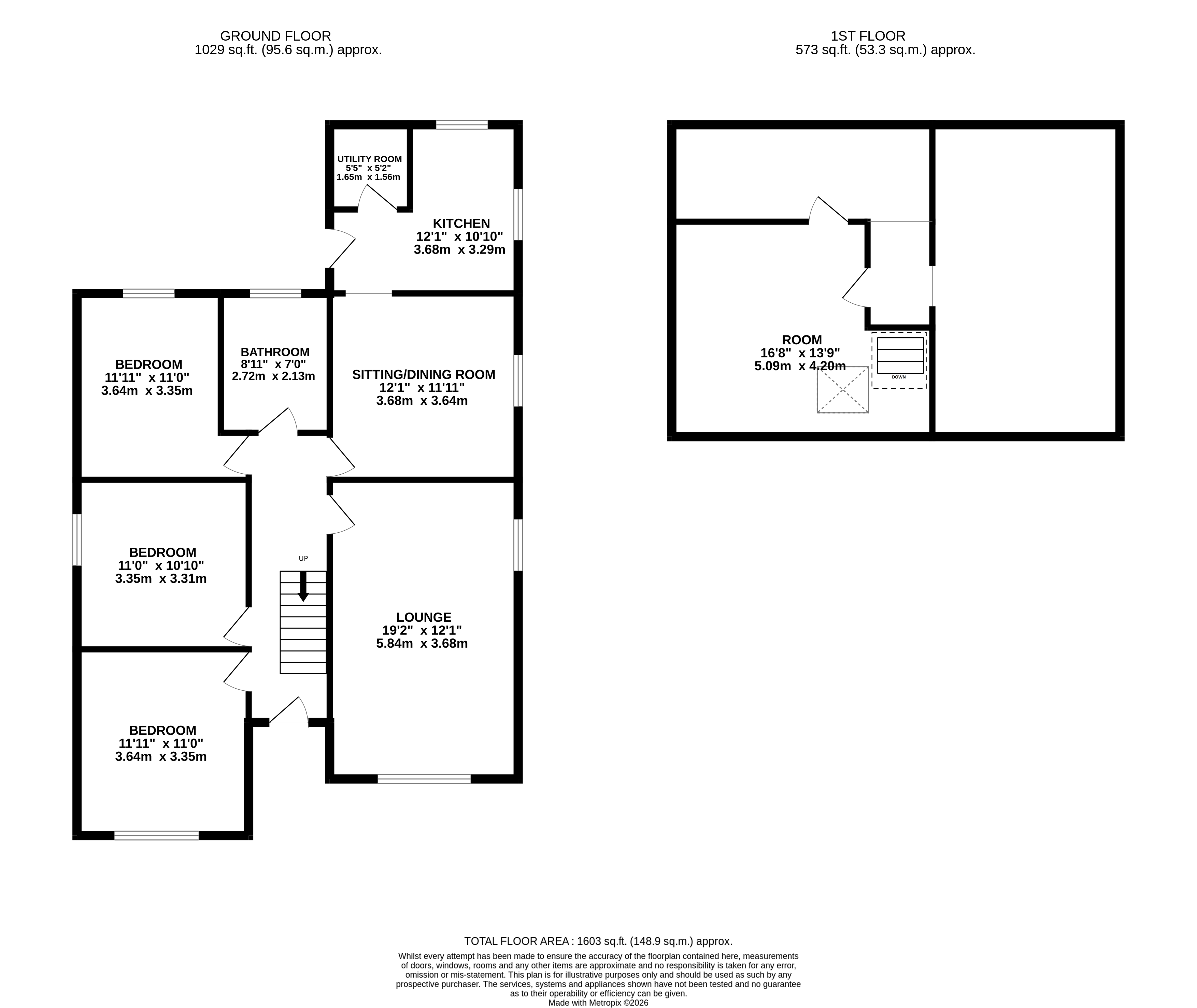66 Bar Lane, Mapplewell, Barnsley S75 6DE floorplan