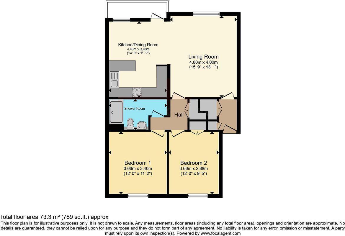 Apartment B2, Aeneas Court, Mansfield Road, Nottingham, Nottinghamshire NG5 2BZ floorplan