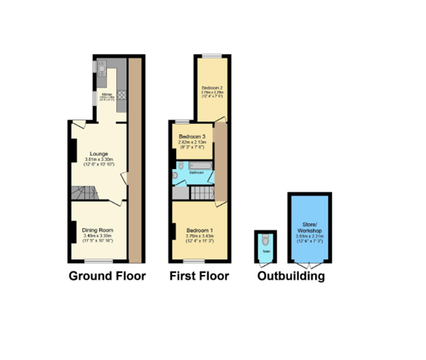 62 Cyprus Road, Aylestone, Leicestershire LE2 8QS floorplan