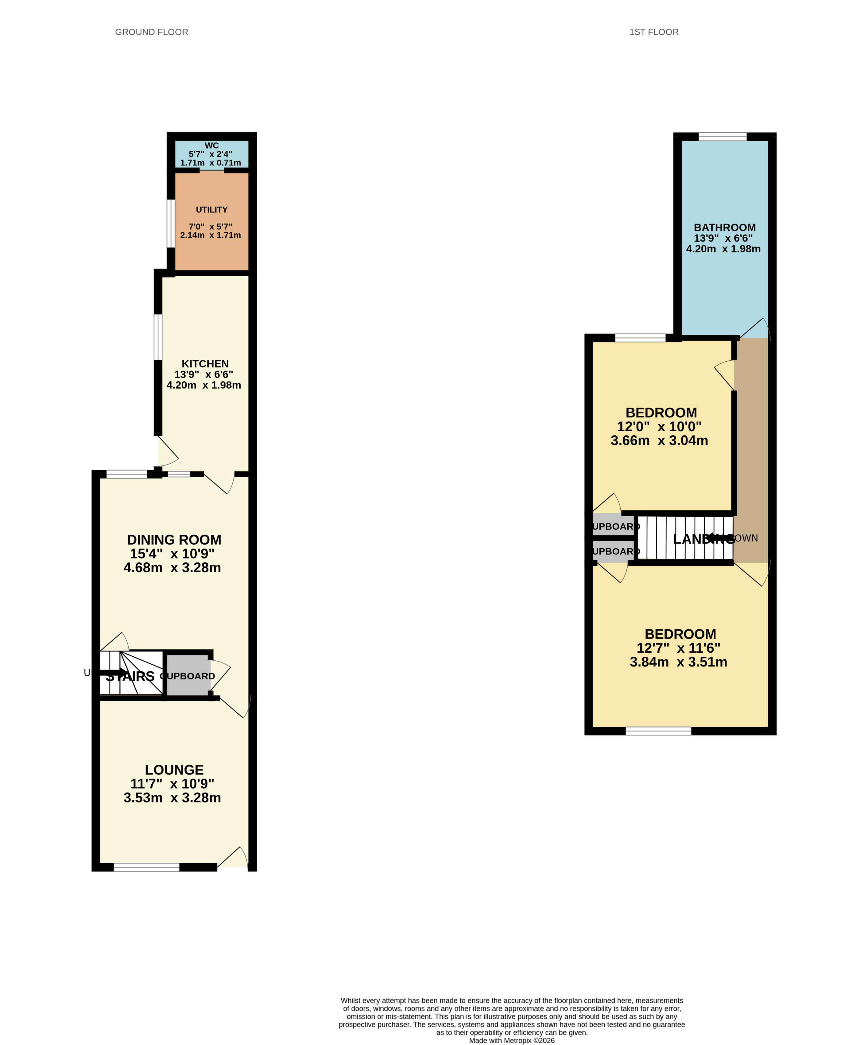 46 Dale Road, Carlton, Nottingham, Nottinghamshire NG4 1GT floorplan
