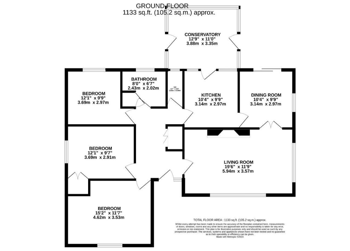 2 Cinder Lane, Fairford GL7 4AX floorplan
