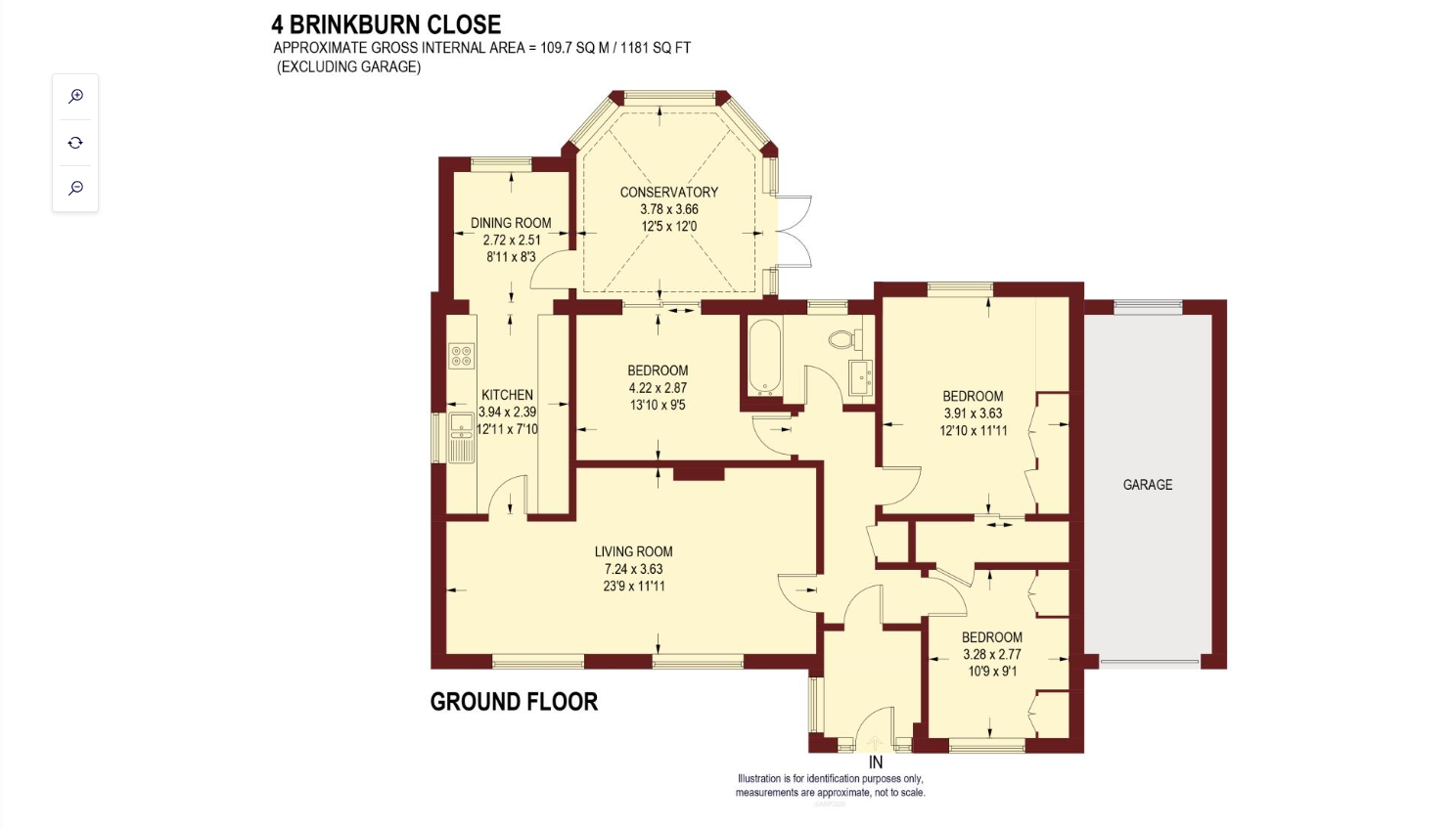 4 Brinkburn Close, Totley, Sheffield, South Yorkshire S17 3LS floorplan