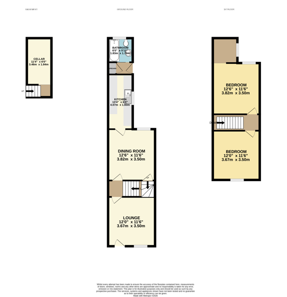25 Chard Street, Nottingham, Nottinghamshire NG7 7GU floorplan
