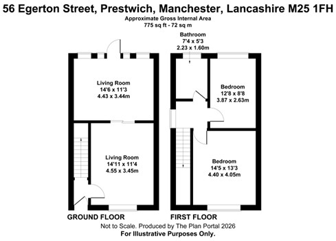 56 Egerton Street, Prestwich, Manchester, Lancashire M25 1FH floorplan