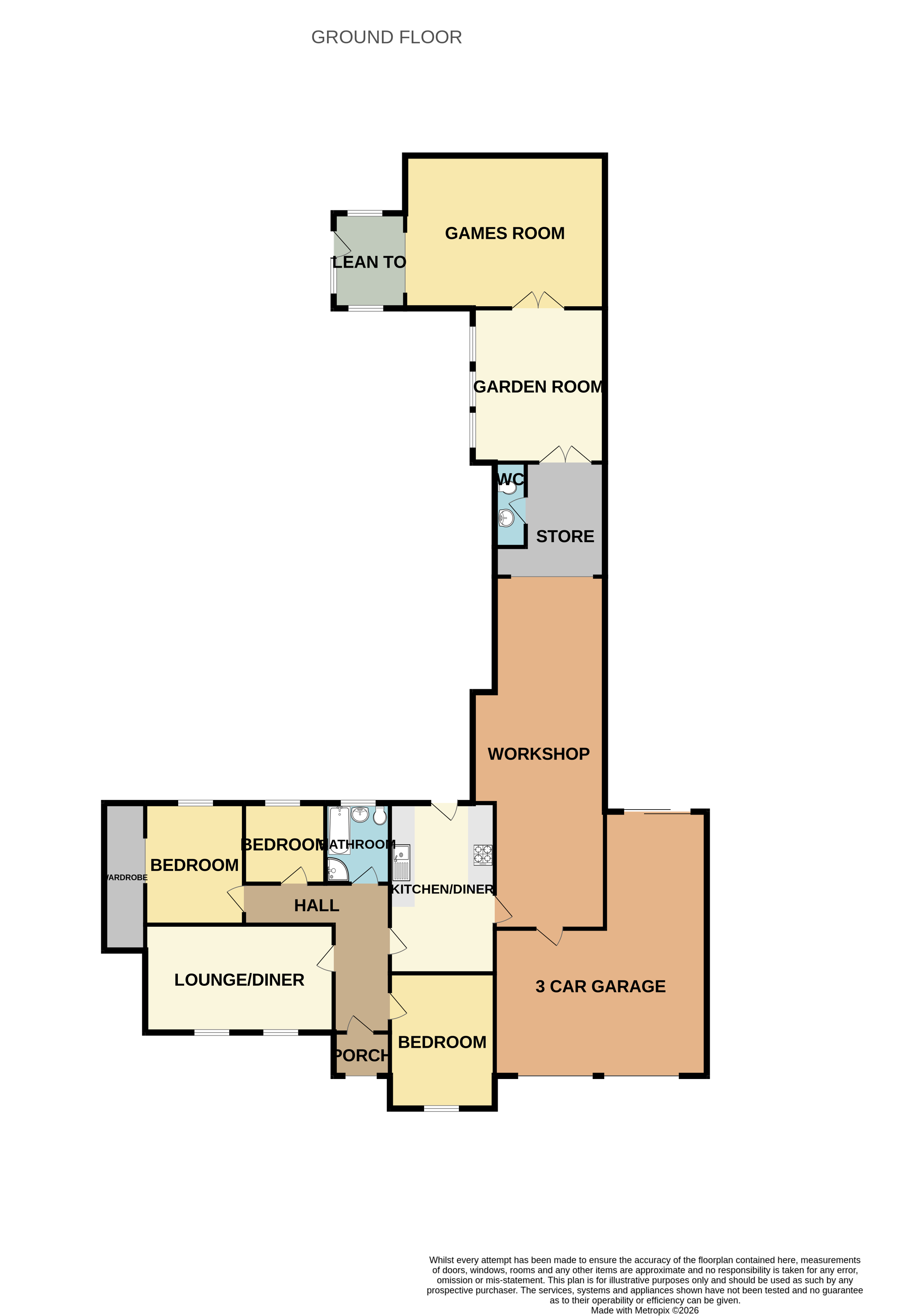 Elstree, Ratby Lane, Markfield, Leicestershire LE67 9RJ floorplan