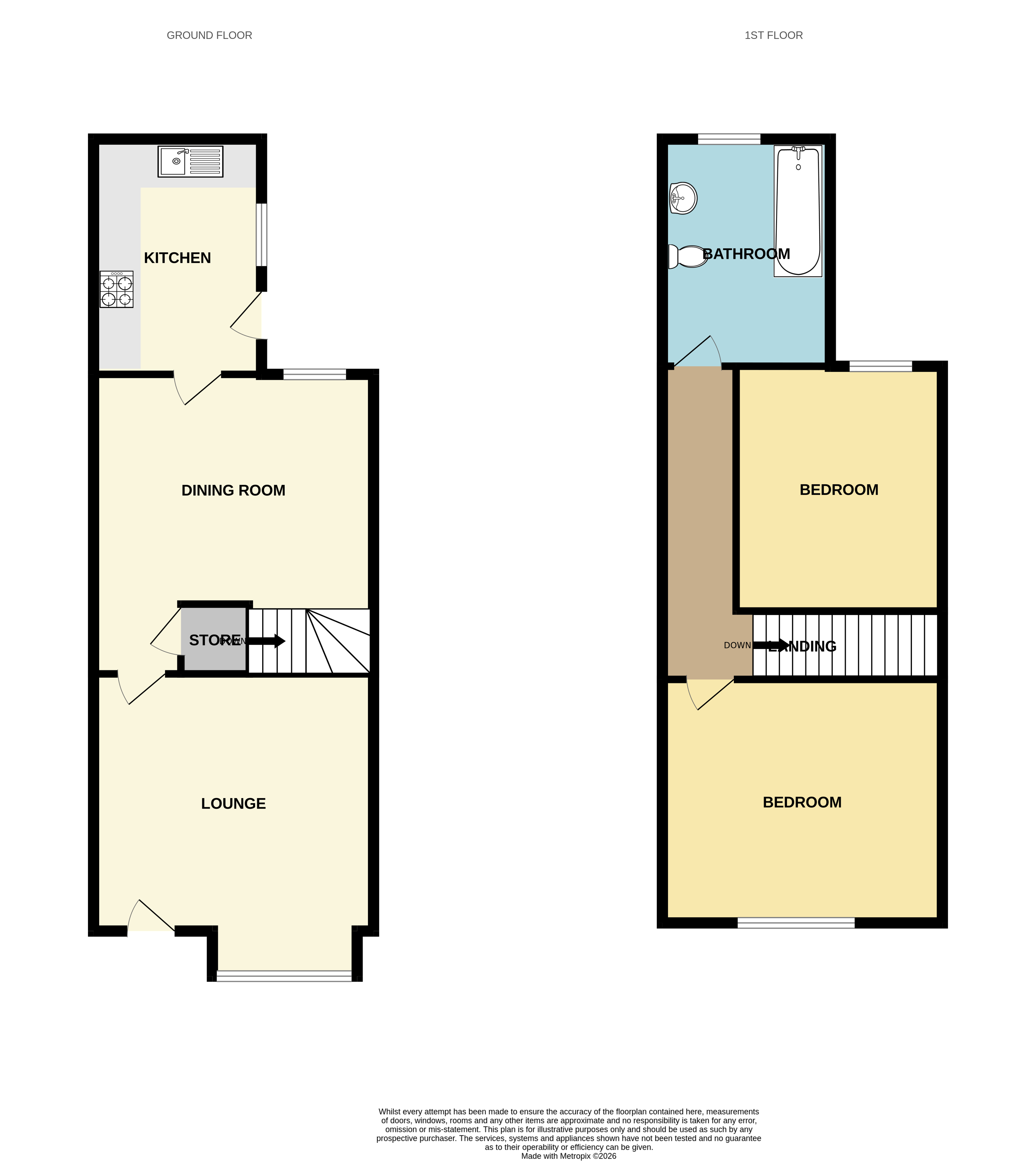 99 Station Road, Selston, Nottingham, Nottinghamshire NG16 6FF floorplan