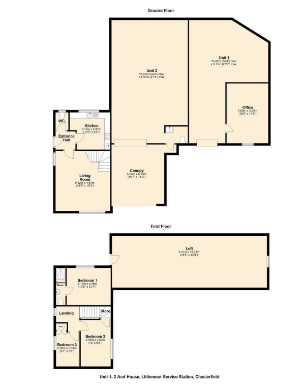 Garage & Premises, St Johns Road, Chesterfield, Derbyshire S41 8QN floorplan