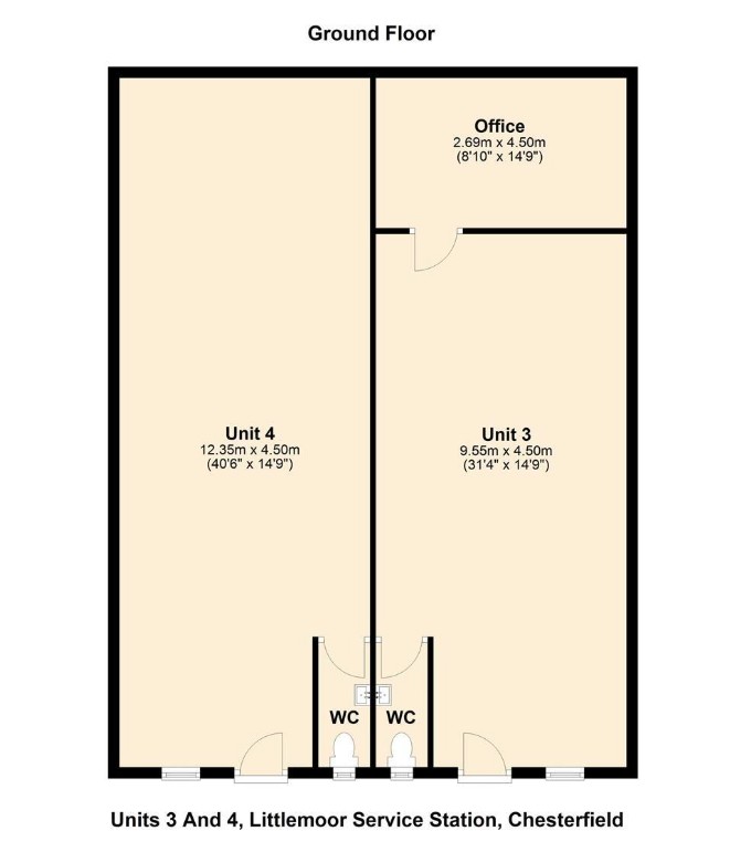 Garage & Premises, St Johns Road, Chesterfield, Derbyshire S41 8QN floorplan