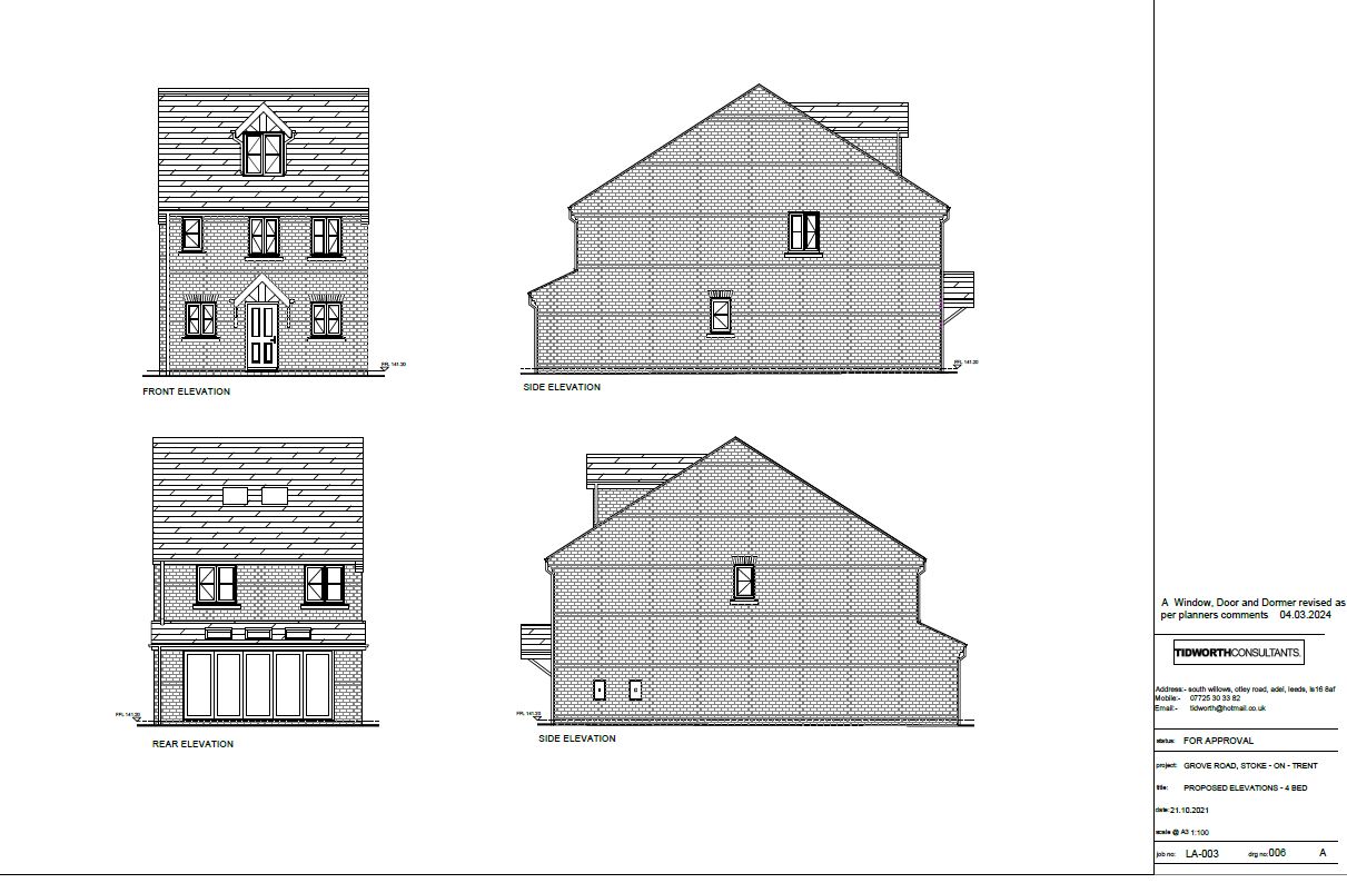Land on the West side of 97 Grove Road, Stoke-On-Trent, Staffordshire ST4 4LN