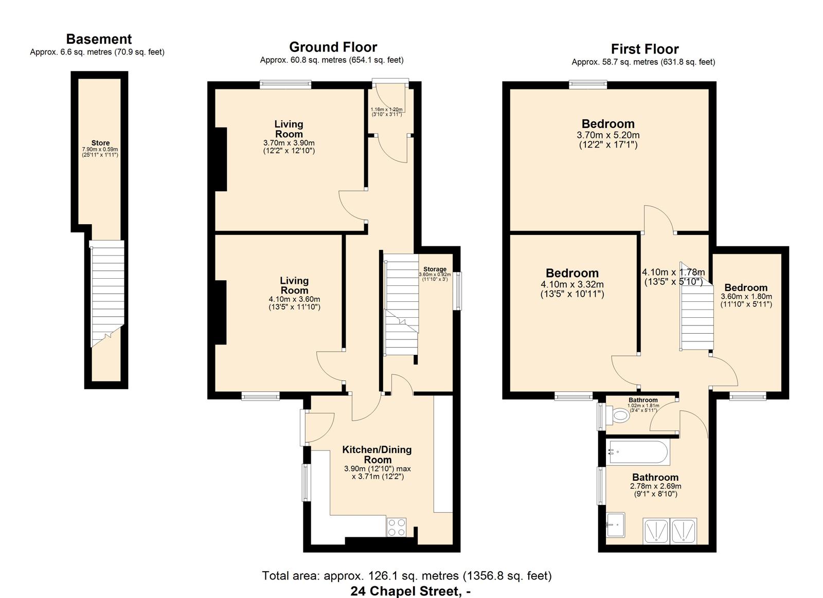 24 Chapel Street, Dukinfield, Greater Manchester SK16 4DW floorplan