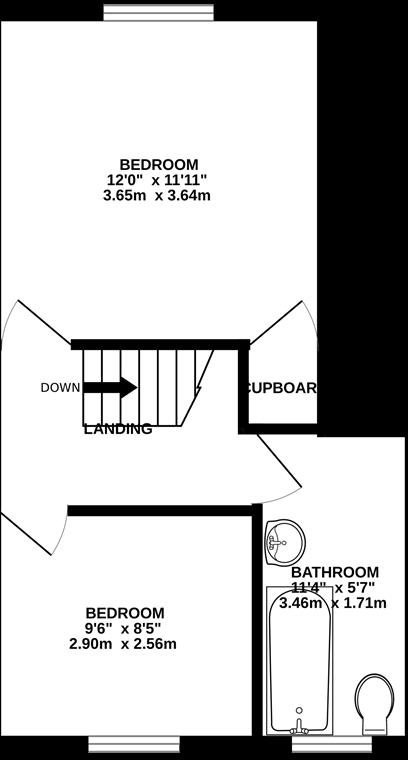 14 Hardwick Street, Chesterfield, Derbyshire S41 7ND floorplan
