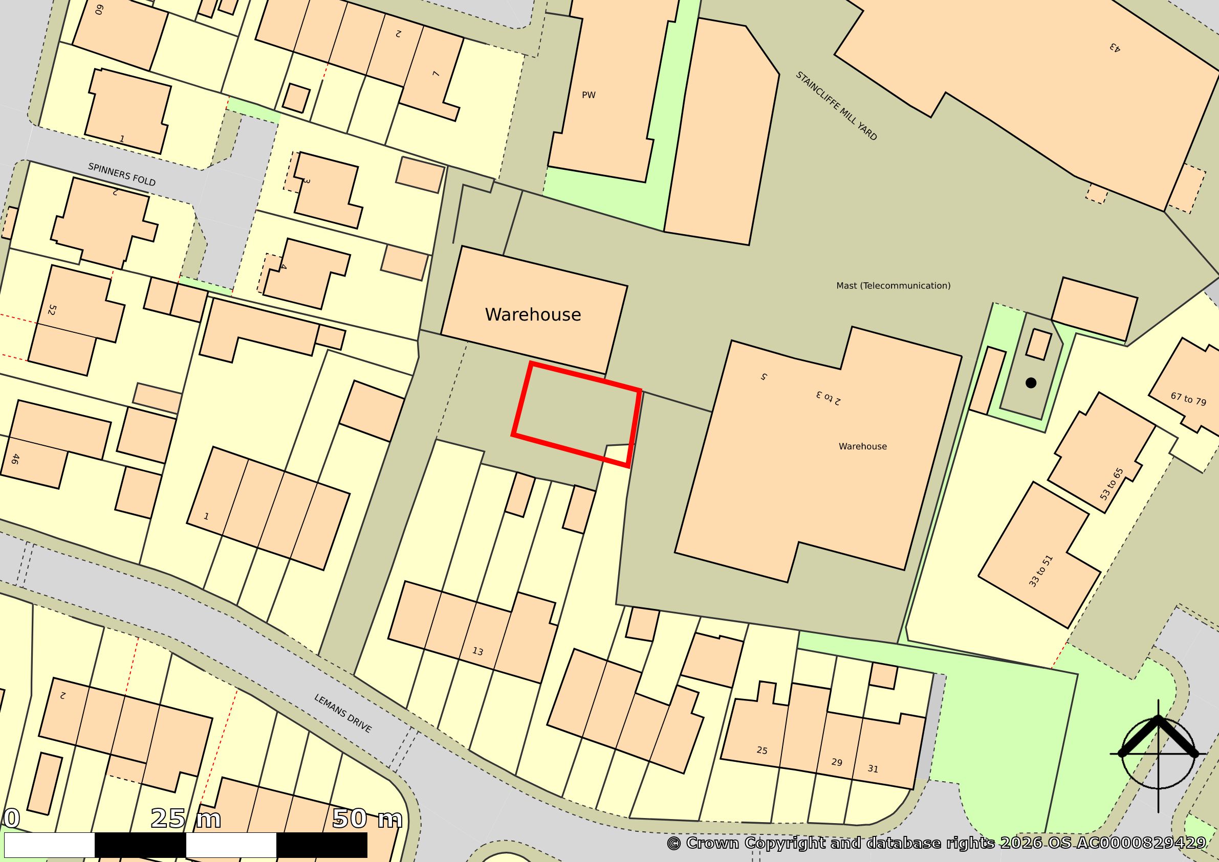Land at Staincliffe Mill Yard, Halifax Road, Staincliffe, Dewsbury, West Yorkshire WF13 4AR