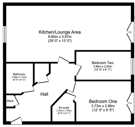 Flat 20, Mill Point, Rowditch Place, Derby DE22 3LR floorplan