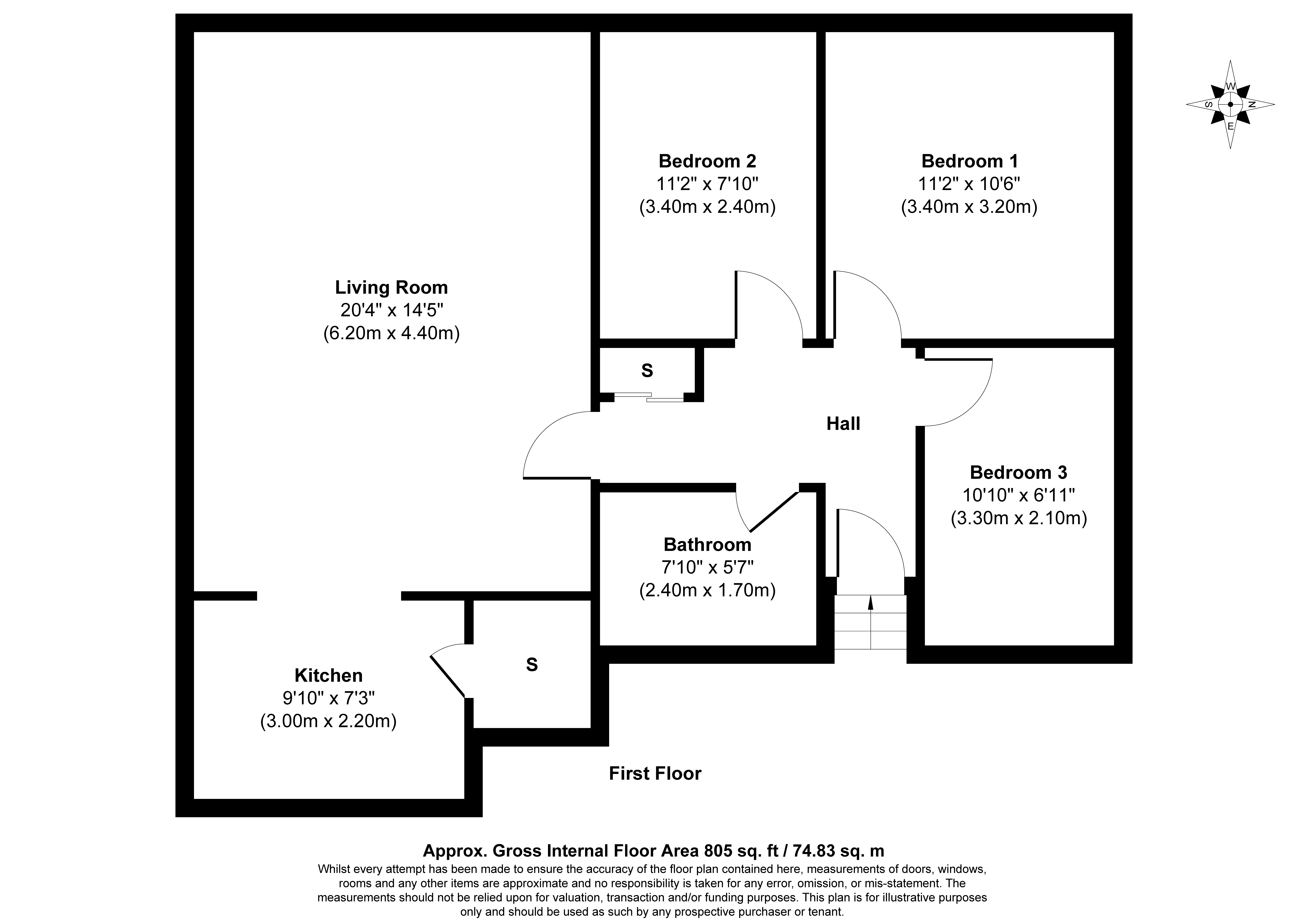 Flat 5 The Old Brewery, 2 Prince Street, Haworth, Keighley, West Yorkshire BD22 8LE floorplan