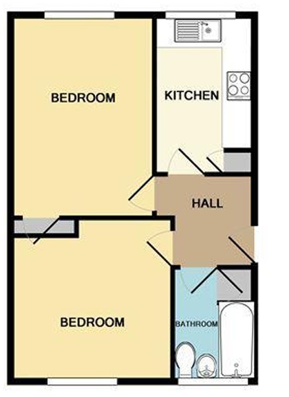 142A and 142B Beacon Road, Great Barr, Birmingham, West Midlands B43 7BN floorplan