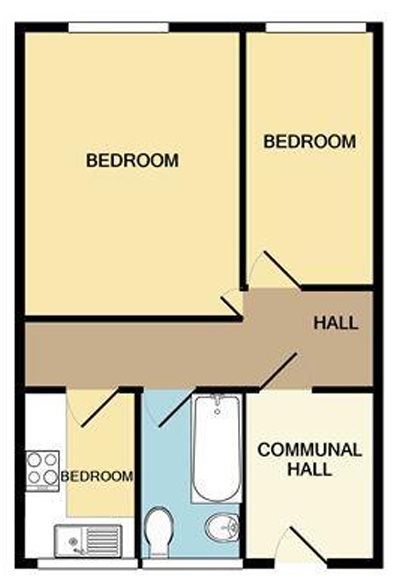 142A and 142B Beacon Road, Great Barr, Birmingham, West Midlands B43 7BN floorplan