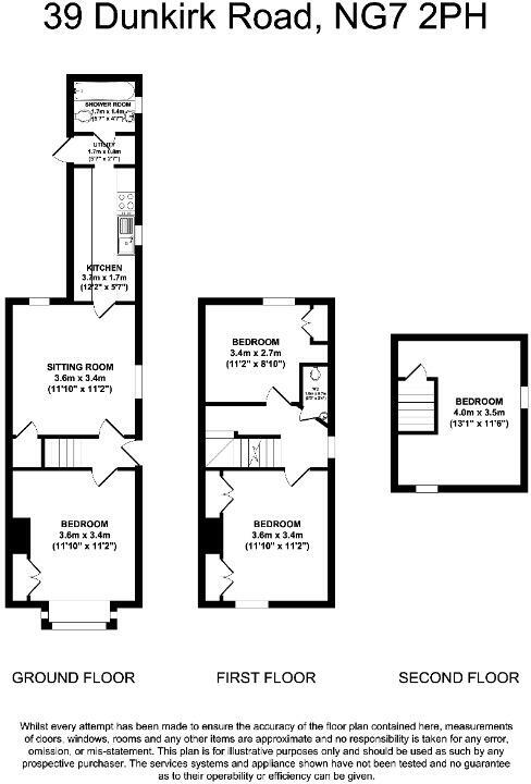 39 Dunkirk Road, Nottingham, Nottinghamshire NG7 2PH floorplan