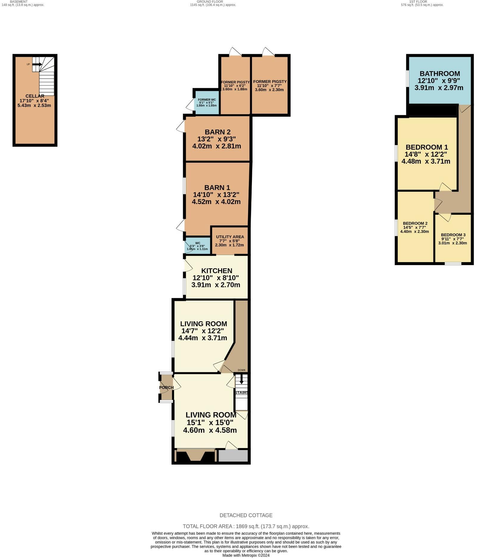 3 Mill Lane, Belton, Loughborough, Leicestershire LE12 9UJ floorplan