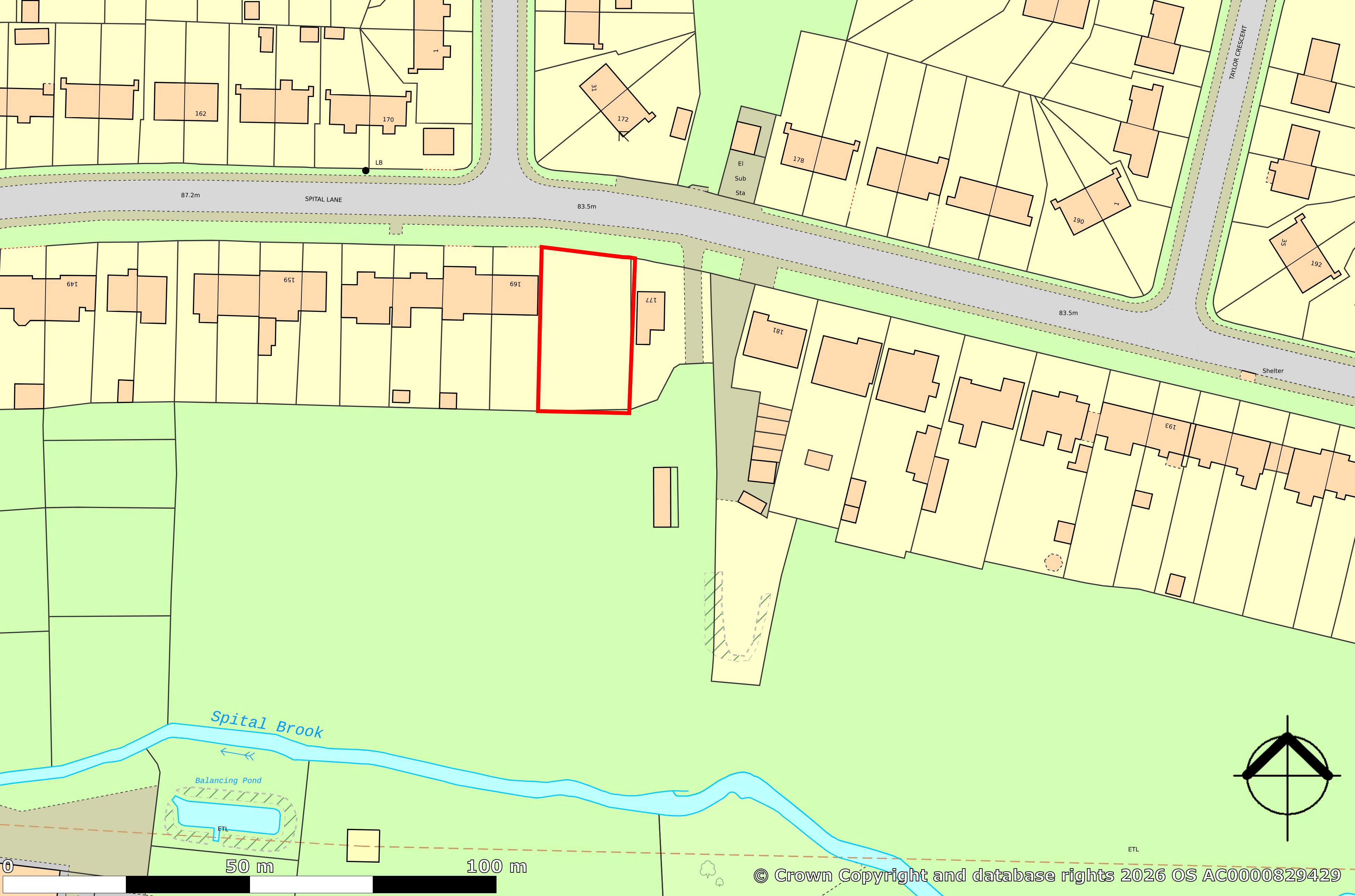 Land between 169 and 177 Spital Lane, Chesterfield, Derbyshire S41 0HL