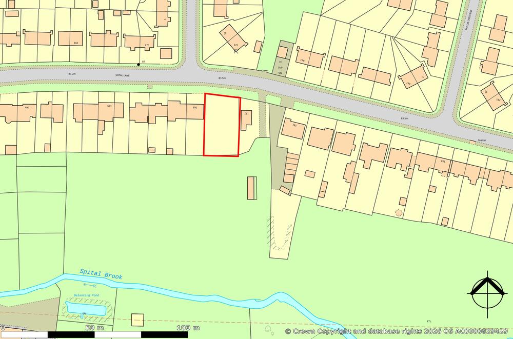 Photo of Land between 169 and 177 Spital Lane, Chesterfield, Derbyshire S41 0HL