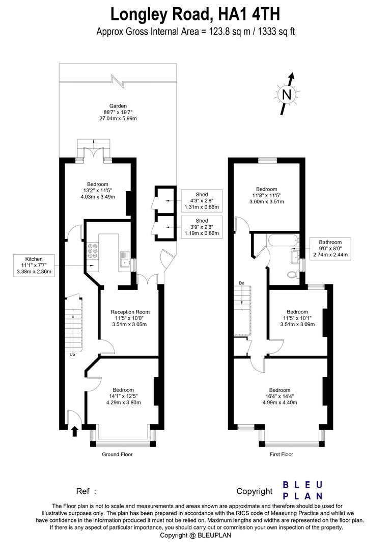 6 Longley Road, Harrow, Greater London HA1 4TH floorplan