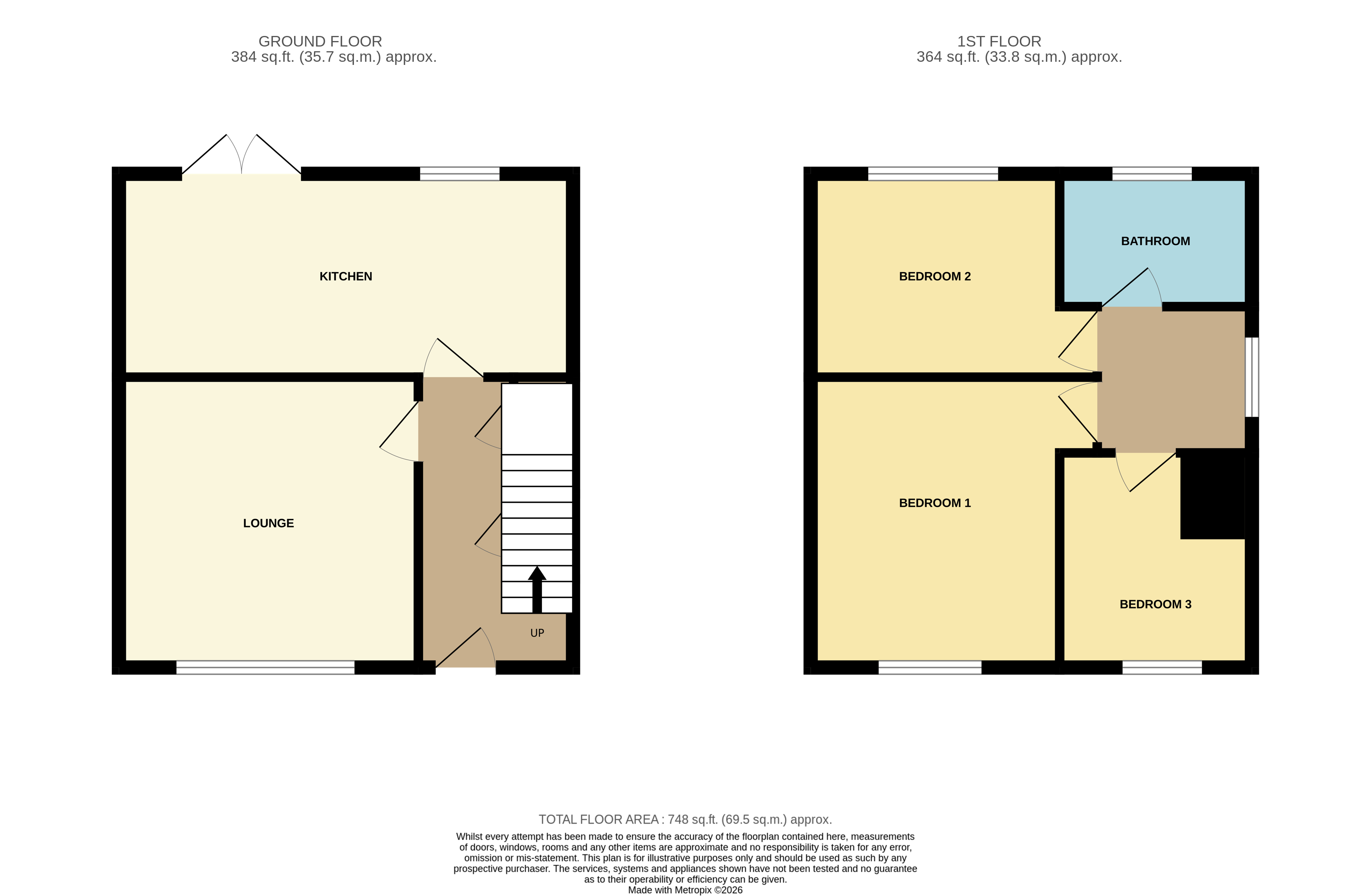 26 Bendall Green, Littleover, Derby, Derbyshire DE23 2PJ floorplan