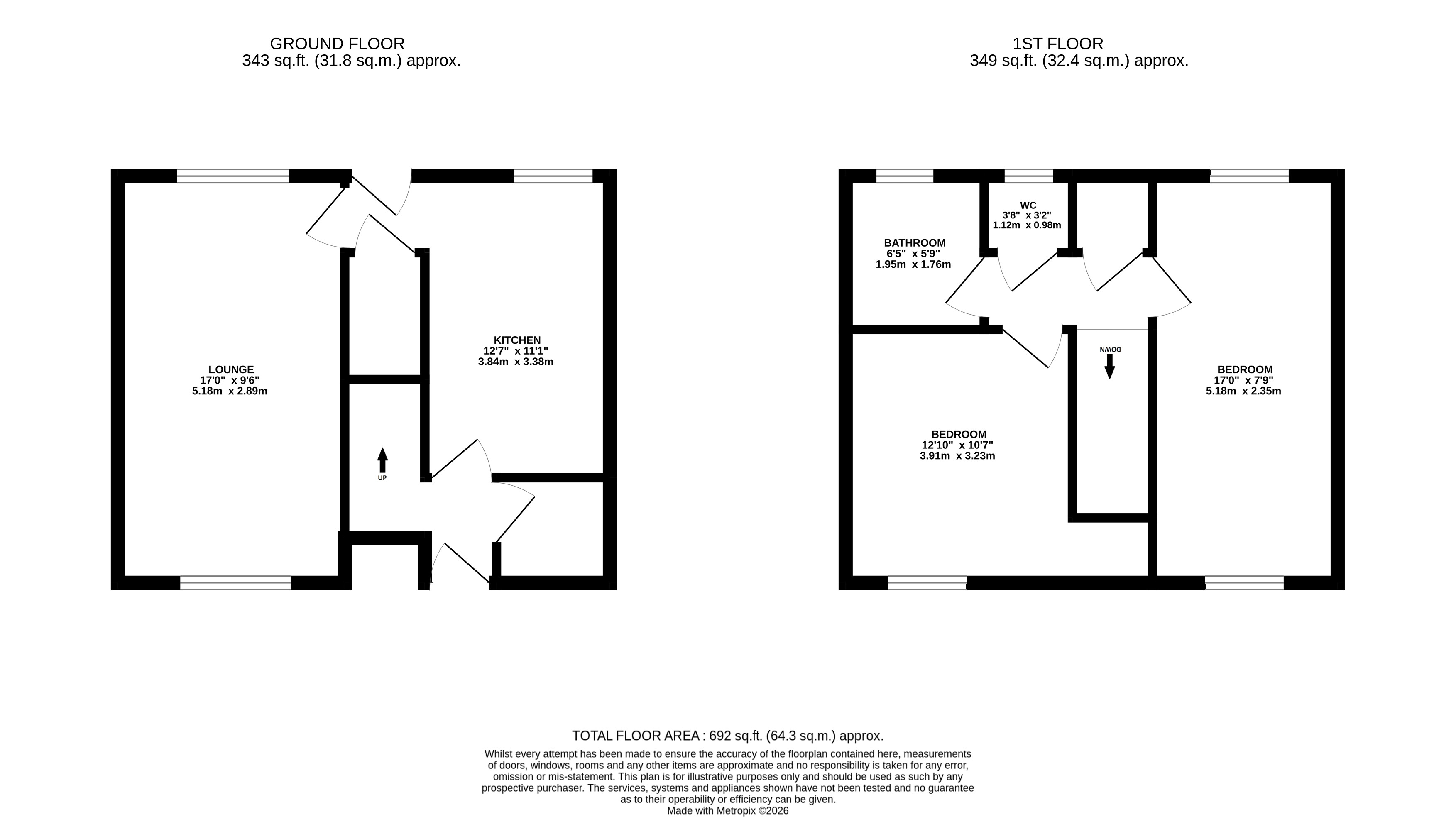 9 Melton Walk, Hemlington, Middlesbrough, North Yorkshire TS8 9NB floorplan