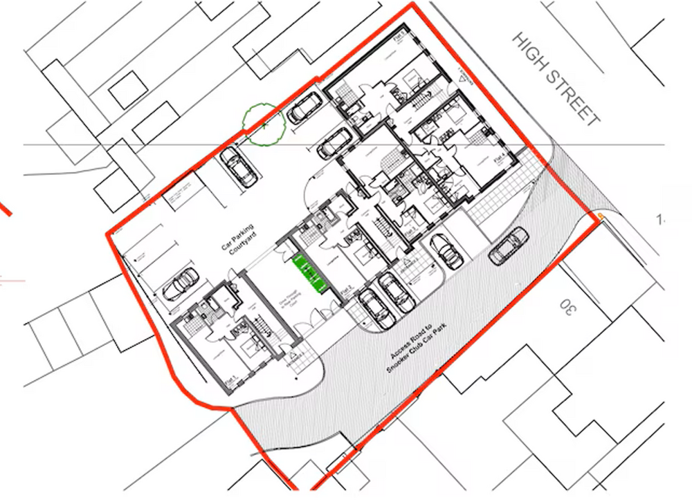 Photo of Development Site at 26 High Street, Woodville, Swadlincote, Derbyshire DE11 7EH